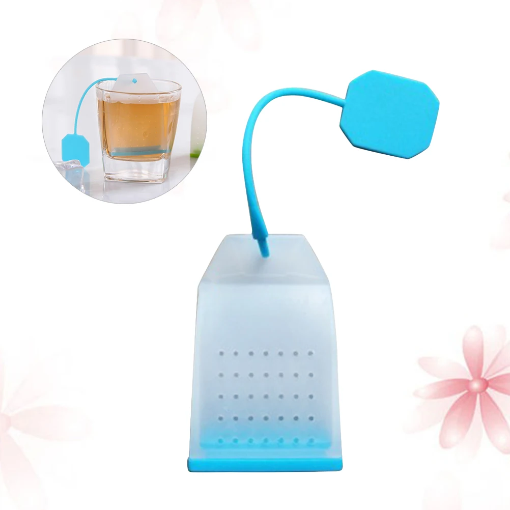 

Silicone Tea Infuser Strainer Loose Leaf Filters Blue Food-Grade Material Easy Open Close Design Perfect for Refreshing Tea