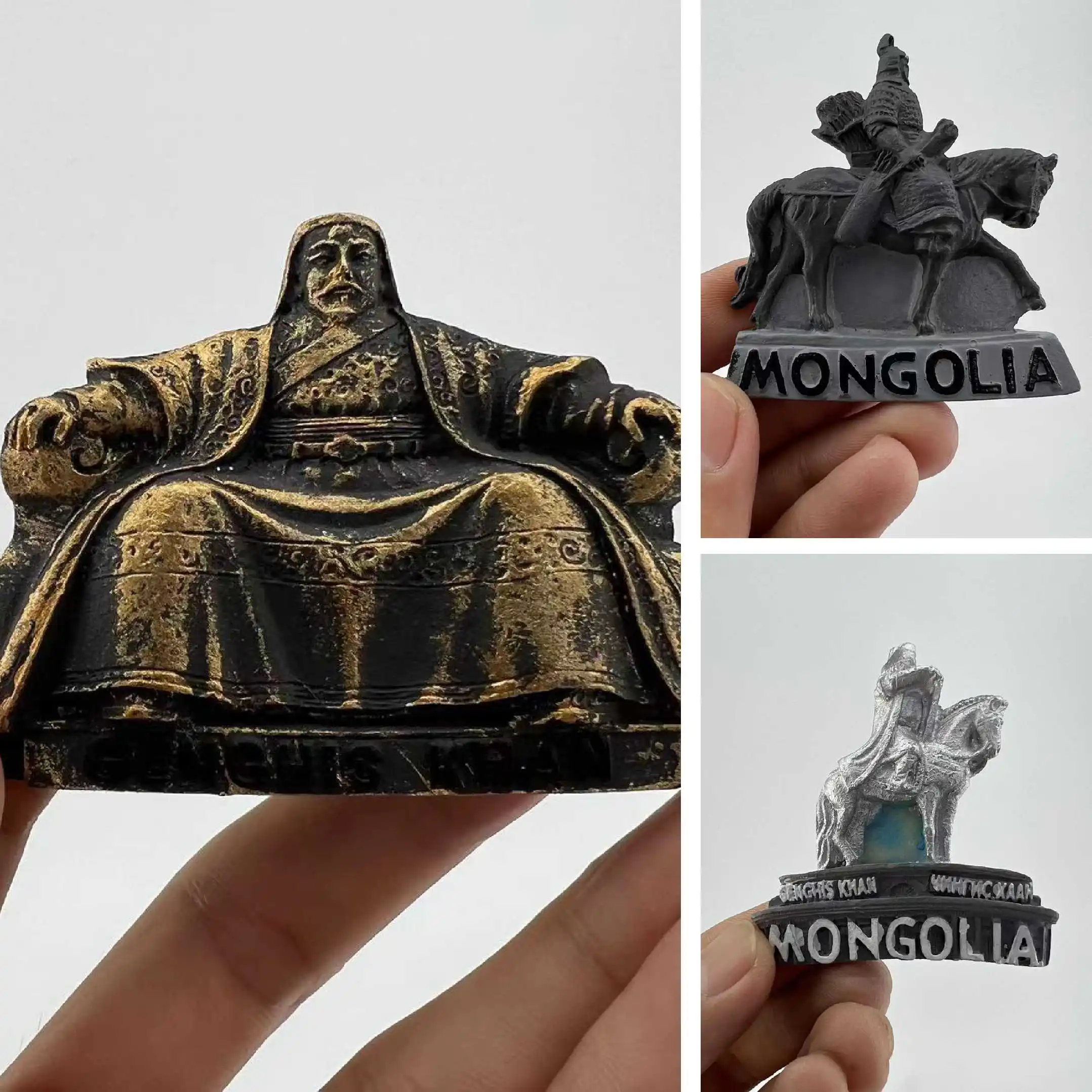 Mongolian Refrigerator Stickers Travel Souvenirs Three-dimensional Decorative Artifact Resin Hand-painted Magnet Birthday Gift