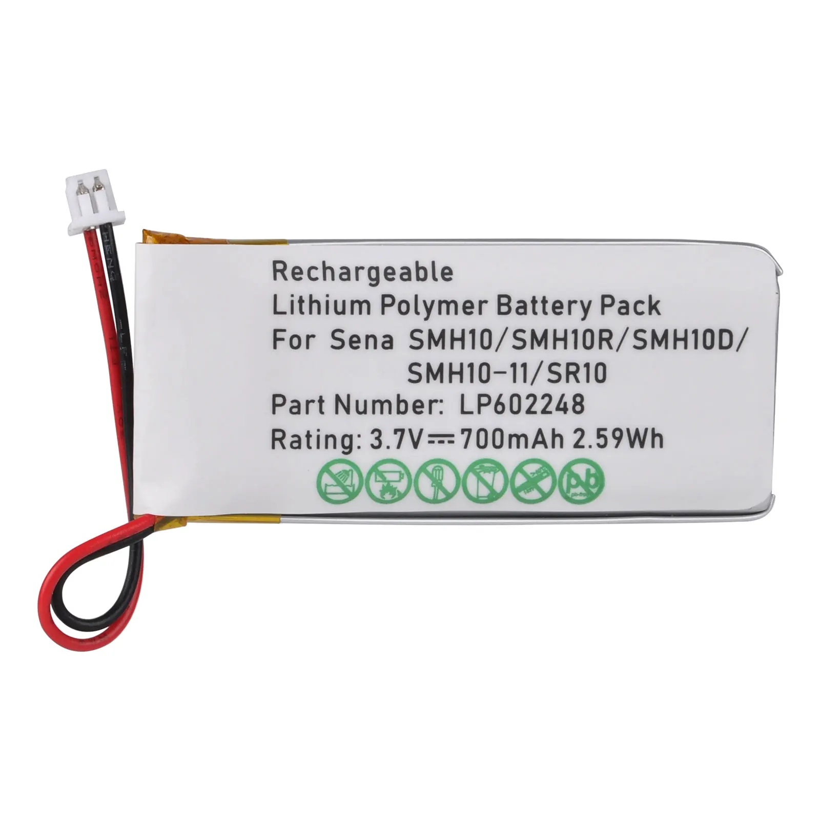 

Pickle Power 3.7V 700mAh Replacement Battery For Sena SMH10 Battery For Sena SMH10 SMH10R SMH10D SMH10-11 SR10 Bluetooth Headset