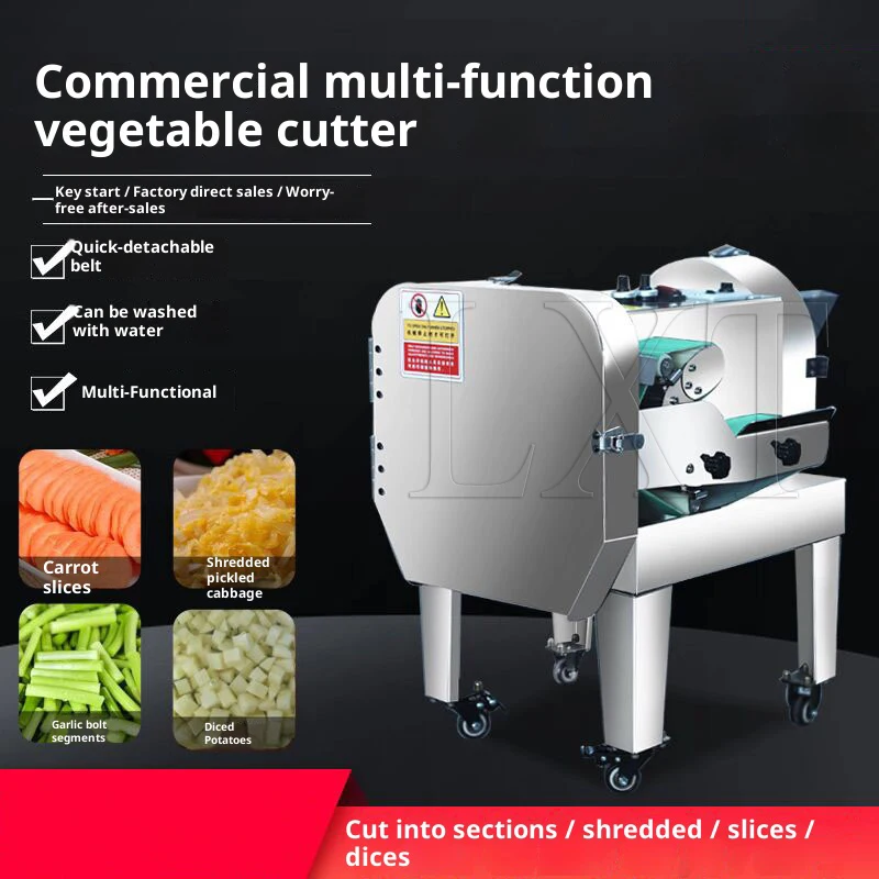 Stainless Steel Electric Potato Onion Vegetable Slicer Diced Section Commercial Vegetable Cutter Machine