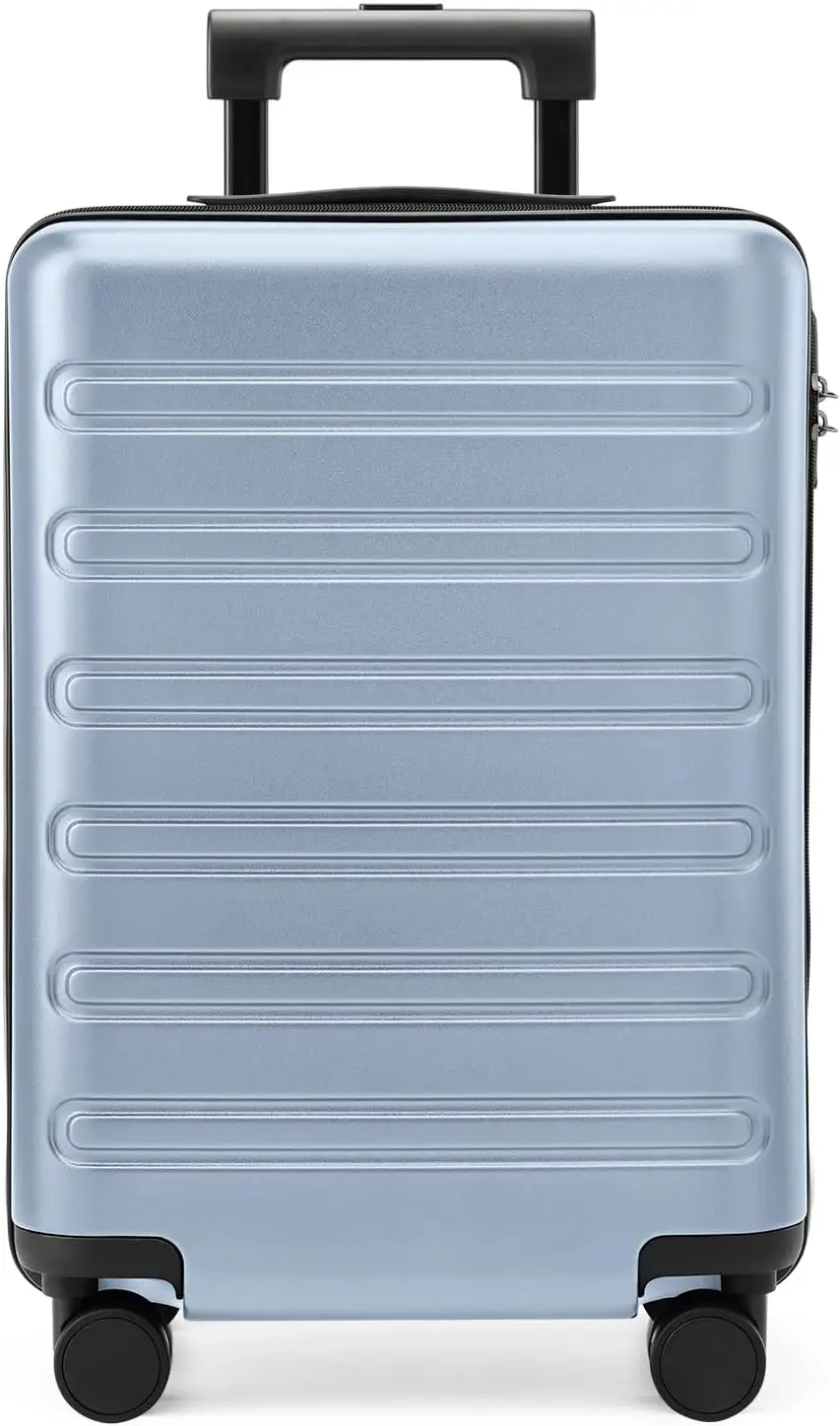 

28-футовый расширяемый чемодан с твердым корпусом, гладкие вращающиеся колеса, легкий и одобренный TSA (синий, белый)