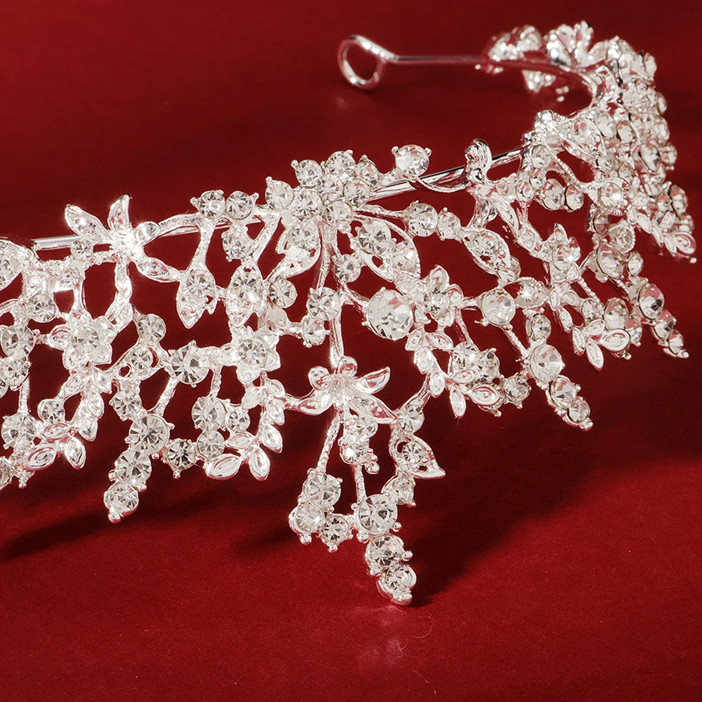 

Rhinestone Hair Accessories Bride Headband Crown Wedding Headwear Women Headdress Hair Hoops Alloy Non Fading Lightweight