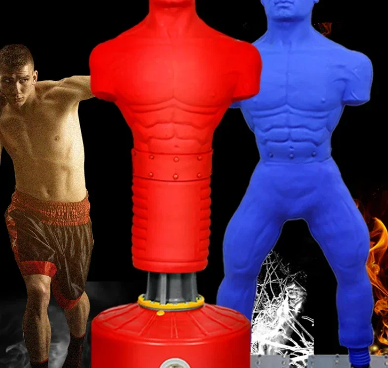 

Boxer shaped silicone humanoid sandbag, boxing home vent dummy, professional Sanda training equipment, tumbler sandbag