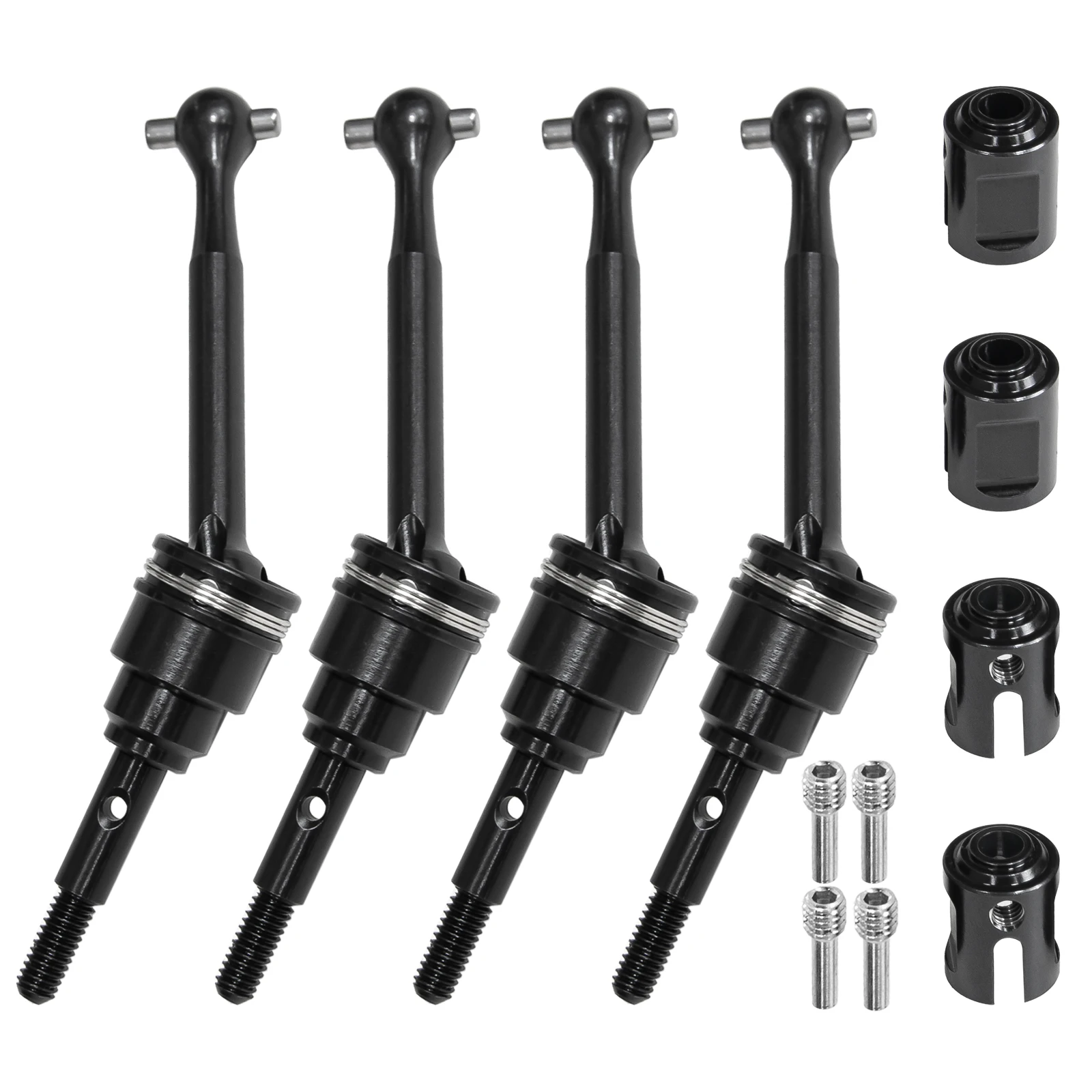 OKHL 4Pcs 스테인레스 스틸 CVD 드라이브 샤프트 102MM 액세서리 Traxxas 1/16 Mini Maxx BL-2s 107154-1 RC 자동차 업그레이드 부품