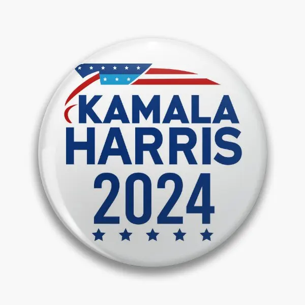 Kamala Harris For President 2024  Soft Button Pin Lover Decor Hat Lapel Pin Creative Cartoon Clothes Fashion Collar Women Brooch