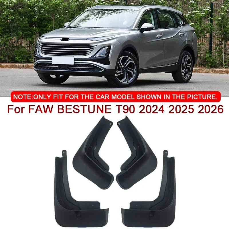 

For FAW BESTUNE T90 2024 2025 2026 Car Styling ABS Car Mud Flaps Splash Guard Mudguards MudFlaps Front Rear Fender Accessories