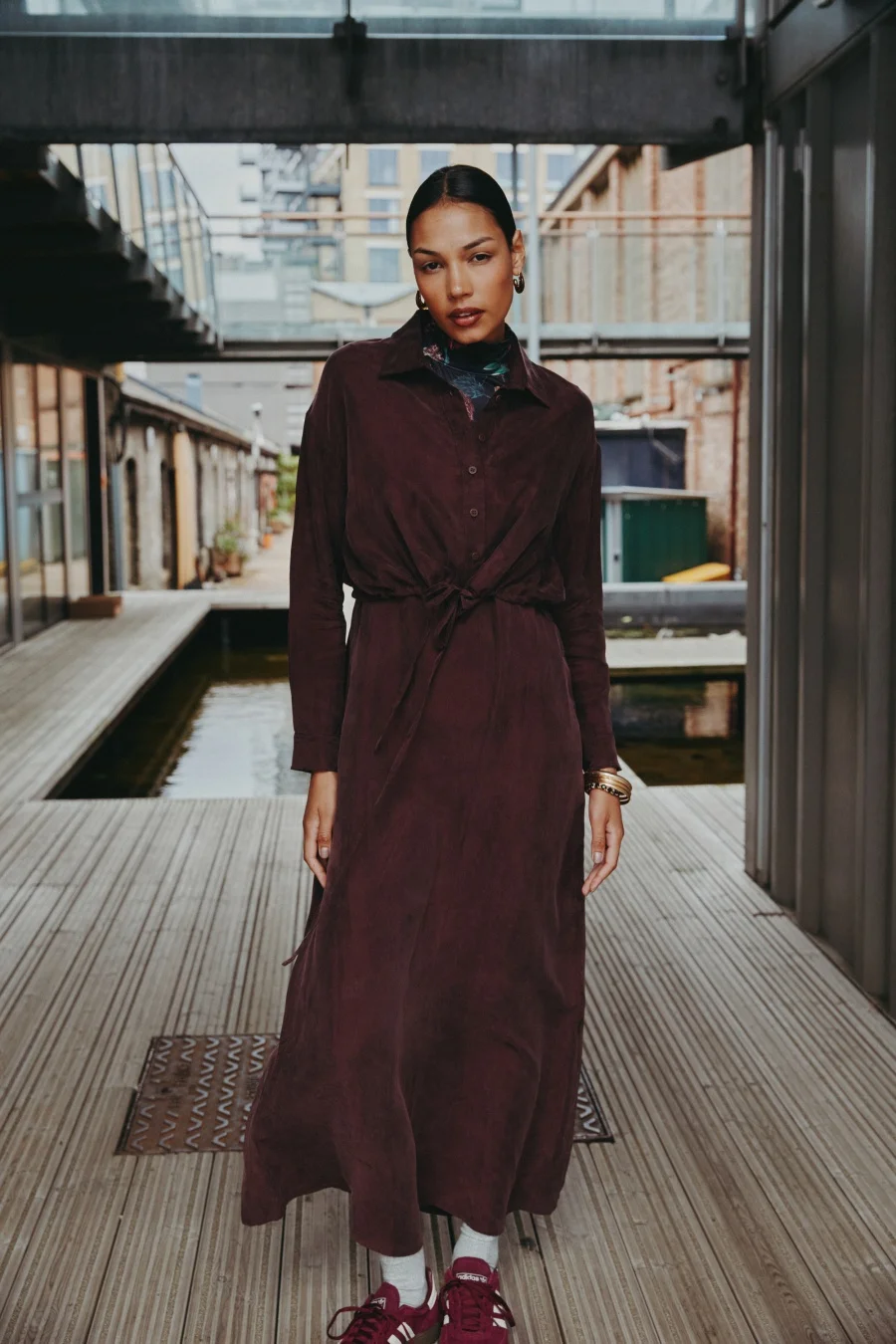 AS AW25 super soft high quality expensive cupro collection shirt + slip dress + skirt + print mockneck woman matching set