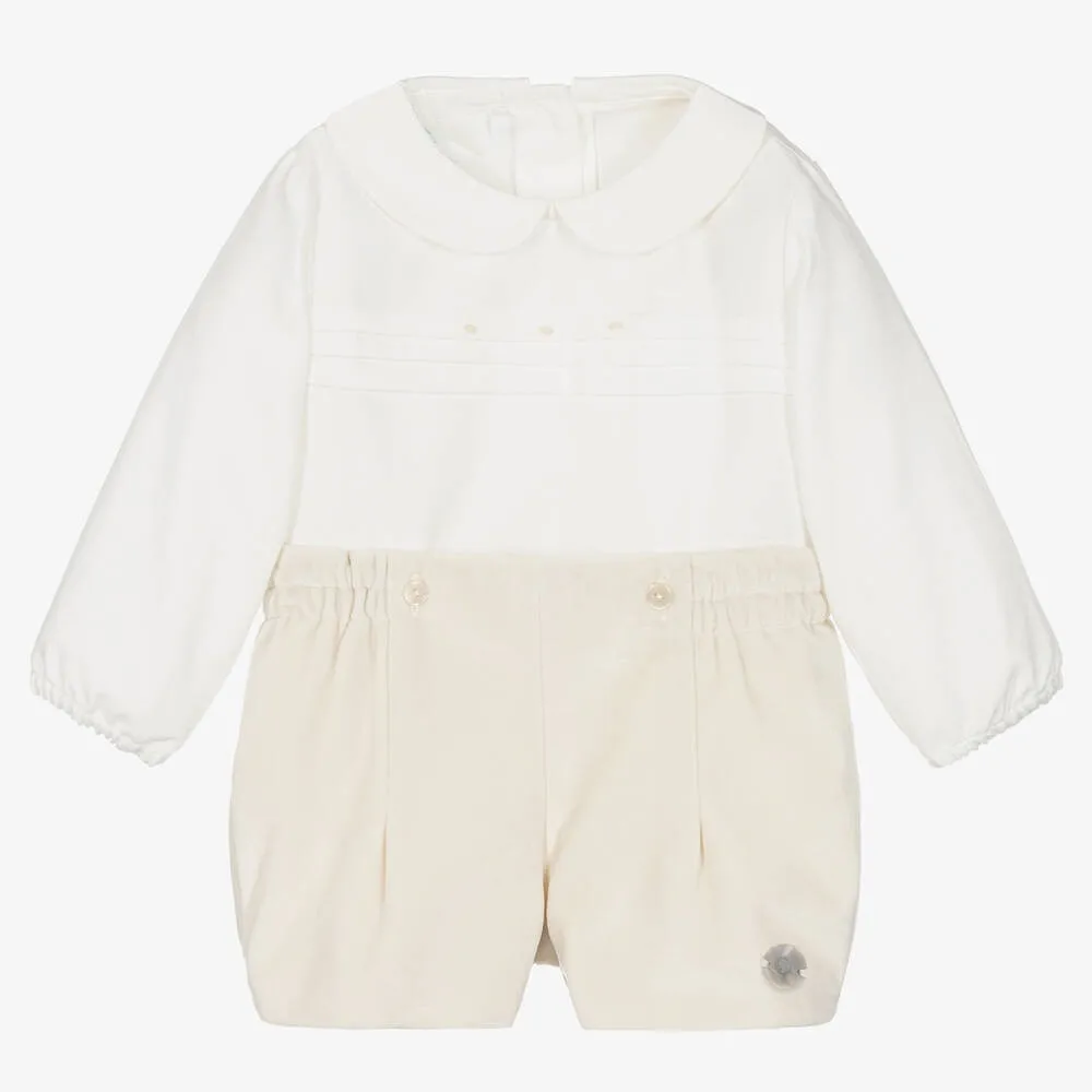 

2 шт., Детская рубашка с коротким рукавом и бархатные шорты