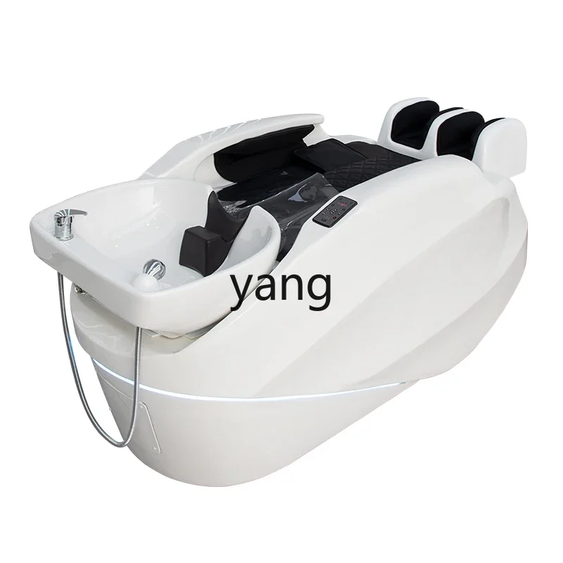 

LMMintelligent electric head therapy fumigation shampoo bed barber shop half lying flush hair salon special ceramic basin