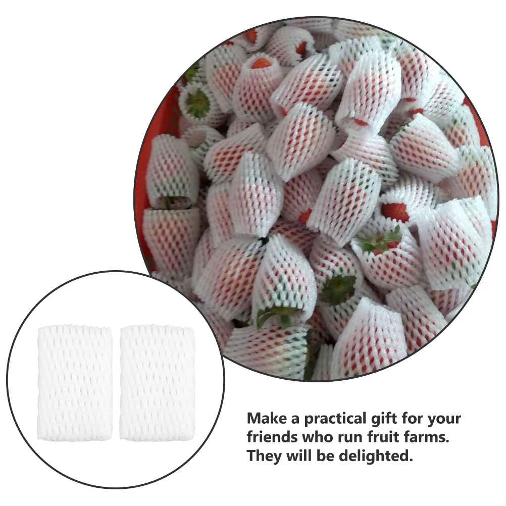 

1200pcs Fruit Netting Bags White Mesh Transport for Strawberry Orange Fragile Shockproof Protection Sleeve Packing Bag