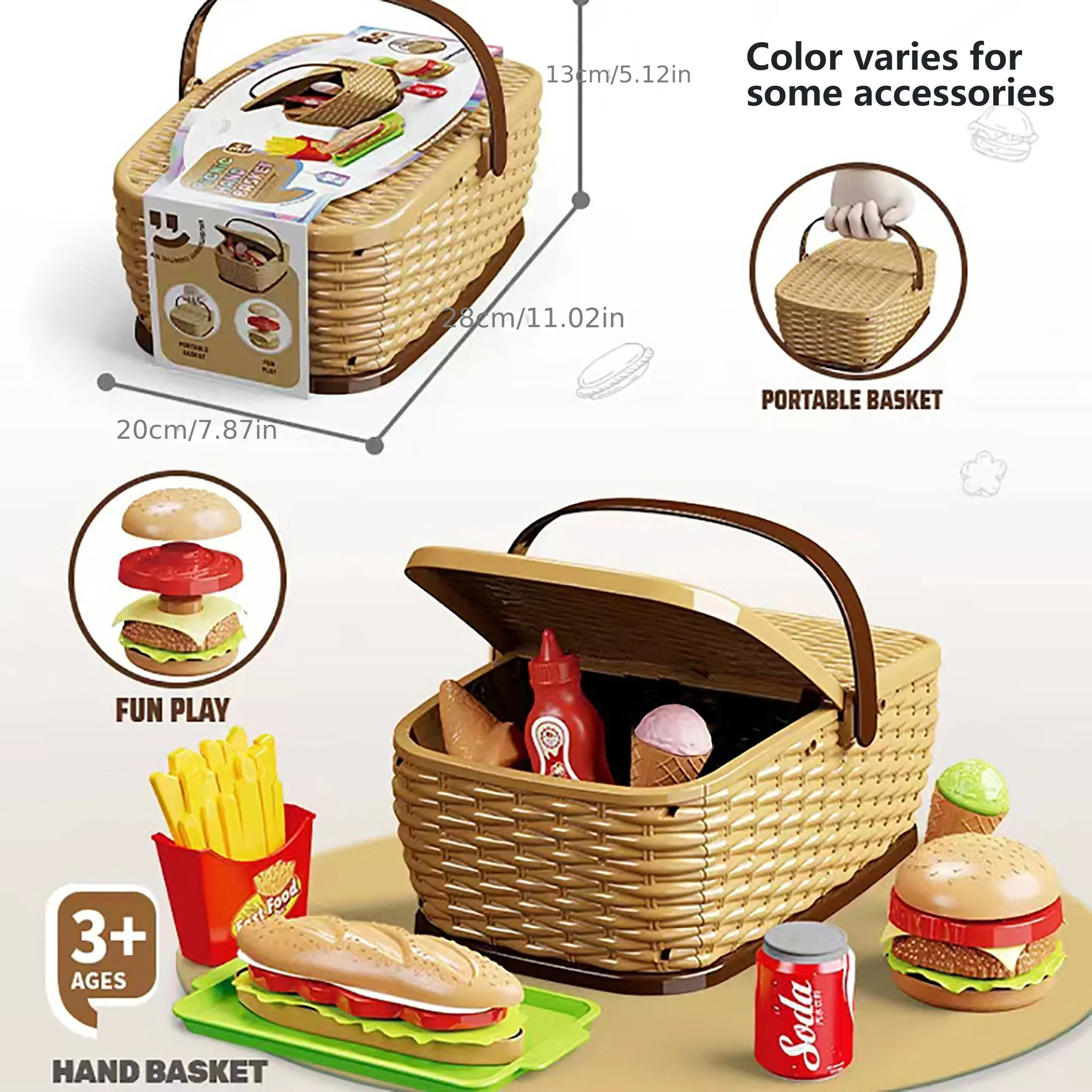 Küche Spielzeug Kinder Picknick Korb Obst Cuthbert Set Spielzeug Spielhaus Simulation Burger Kuchen Pizza Spielzeug Geburtstag Geschenk