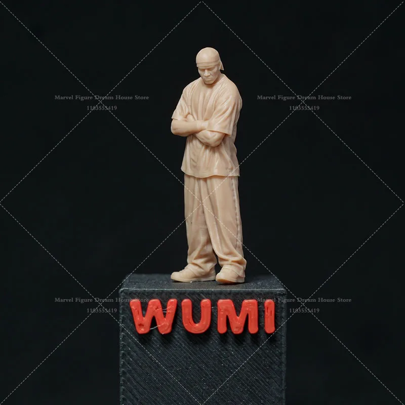 1/64 Scale Miniature Scene Dolls Un-panited White Figure Mini Model Chicano-style Gangster West Coast Street Baddie Crew