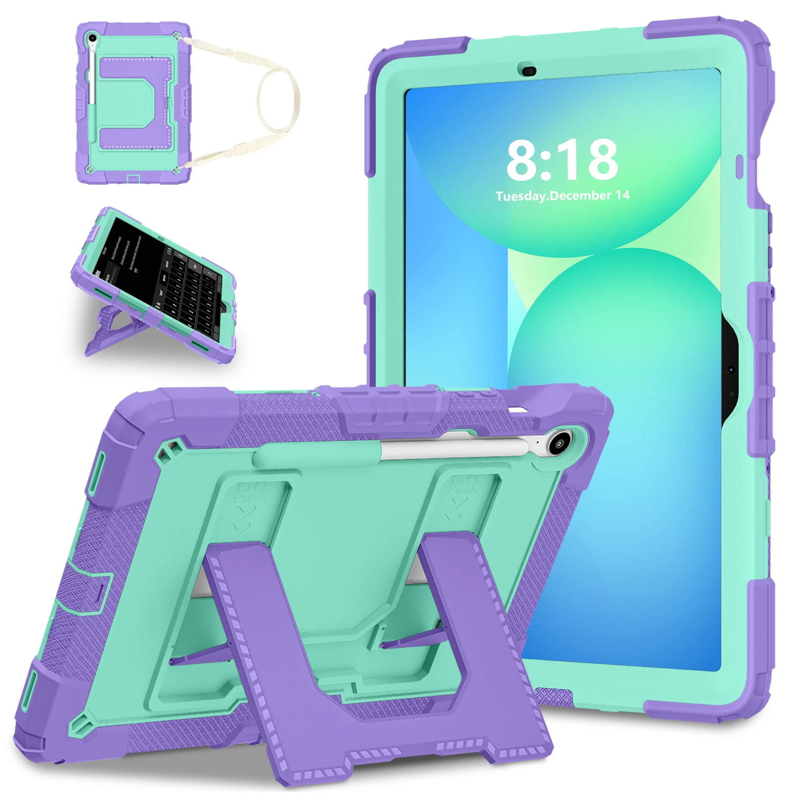 Multi Viewing Larger Stand Case Universal For Samsung Galaxy Tab S10 Lite S9 FE SM-X400 X406 X520 X526 X510 X516 X710 X716 Cover