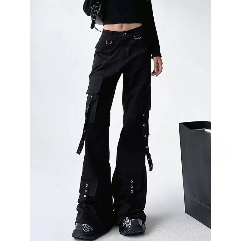 

2025 New Spring and Autumn Senior Sense Loose Functional Wind Straight Pants Sweet and Spicy Casual Long Pants