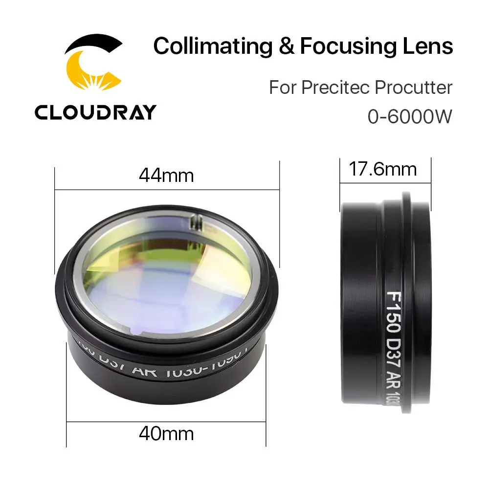 Cloudray Hot Selling Cheapest Fiber Focusing/Collimating Lens For Cutting Head F100/150/200 D37