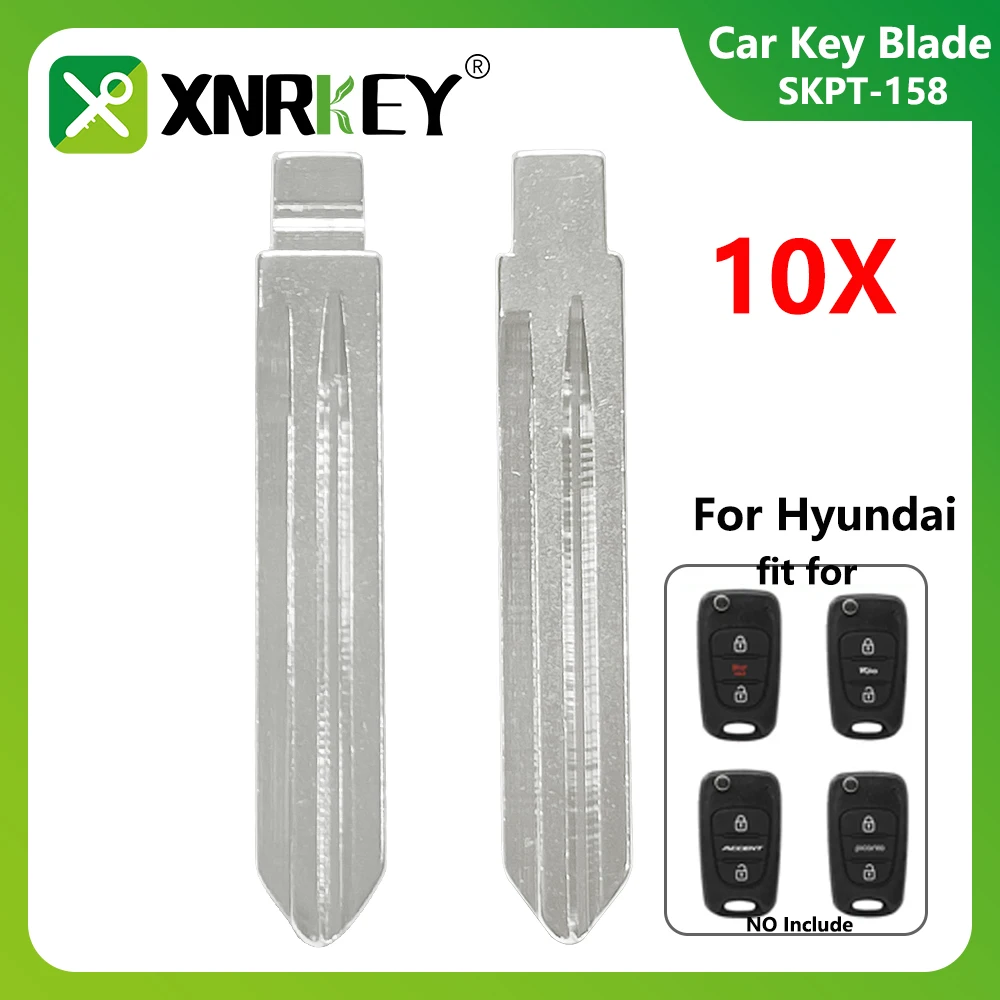 

XNRKEY 10PCS #158 Flip Blank key Blade For Hyundai Accent For KD Keydiy Xhorse VVDI Remotes