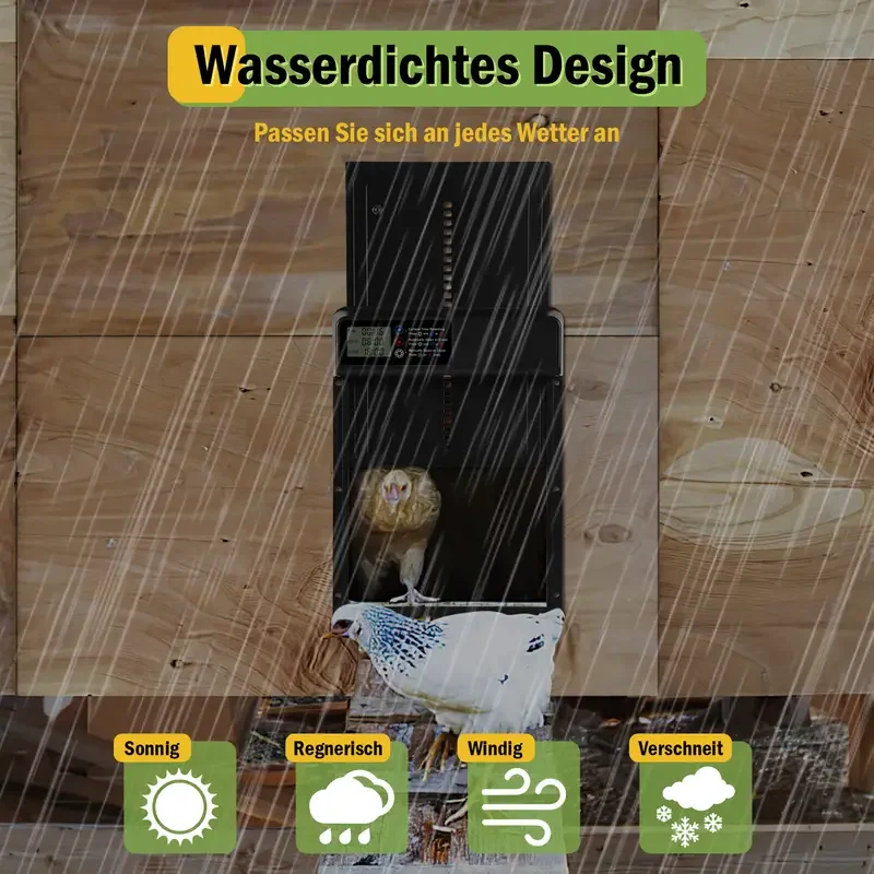 安全ゲート挟み込み防止機能小型ペット用品LCDディスプレイ自動鶏小屋ドア制御開閉式格納ドア