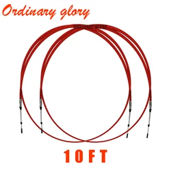 2pcs 10FT Throttle Control Cable For Yamaha Outboard Boat Motor Control Stainless Steel Throttle Shift Control Cable