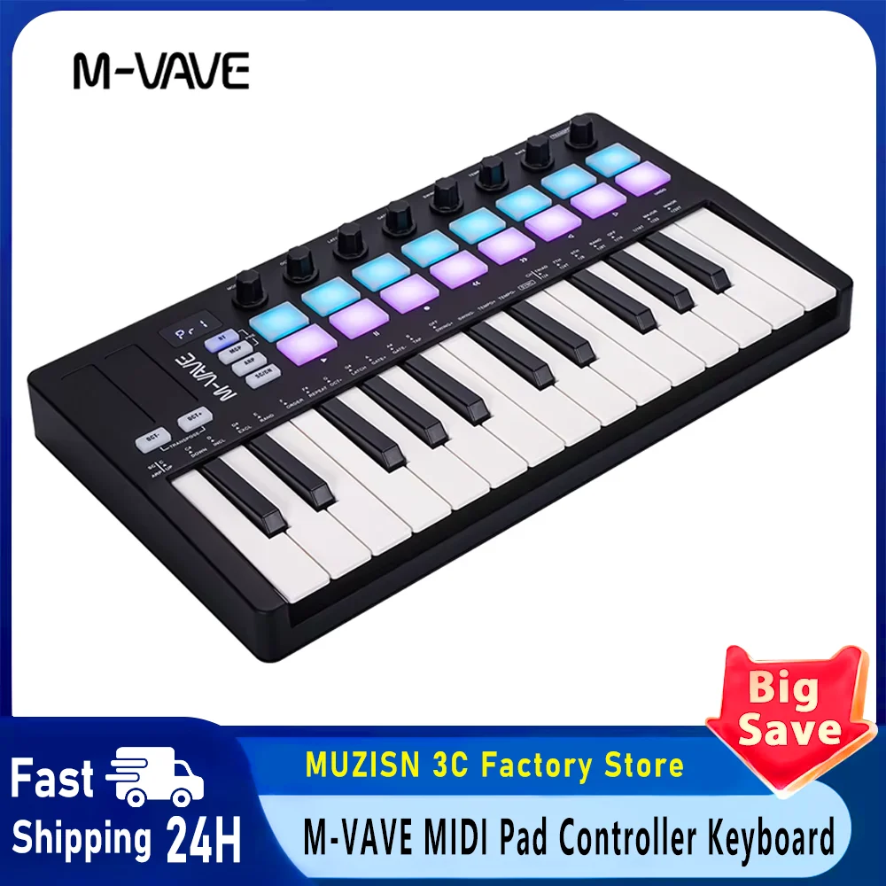 Midi Controller Pad - M-VAVE MIDI Pad Controller Keyboard USB