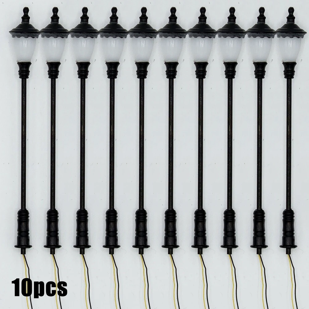 5 LED Lamps Lanterns Metal H0 For Model Making With Resistors For 12 Volts 5 Resistors 620 Ohms For Connection To 12-14 Volts