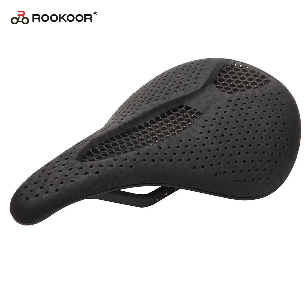 

Bicycle 3D Printed Carbon Saddle Carbon Rails Ti Power Patented Material Comfortable Road Bike MTB Seat Cozy Honeycomb Cushion