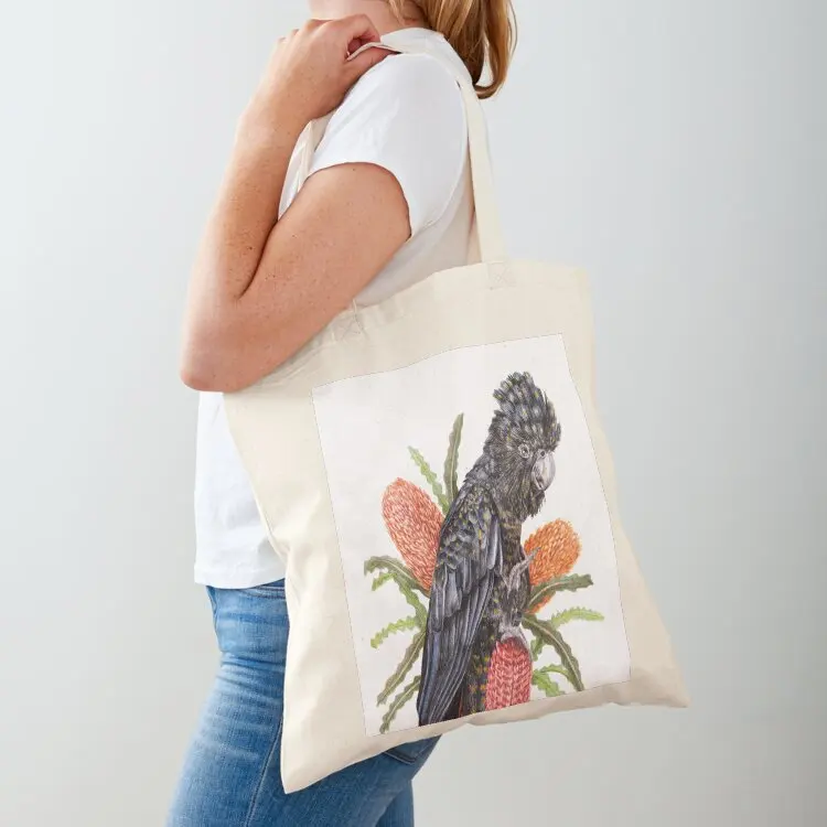 

Red-Tailed Black Cockatoo Tote Bag woman shopping bag Women's shopping bag tote men's Canvas