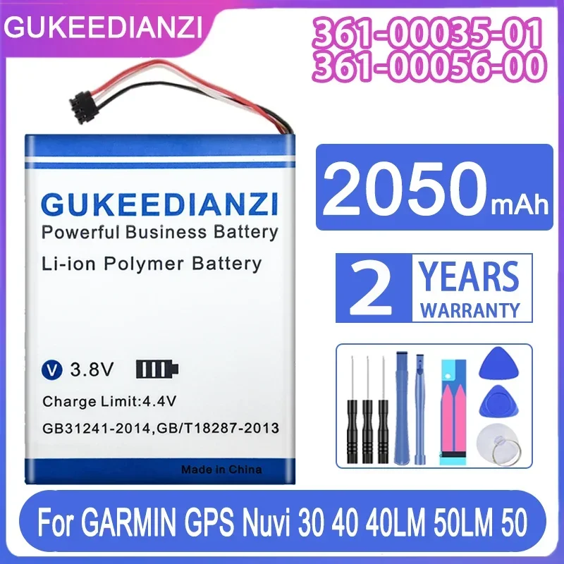 

Сменный аккумулятор GUKEEDIANZI 361-00056-00 2050 мАч для GARMIN GPS Nuvi 30 40 40 лм 50 лм