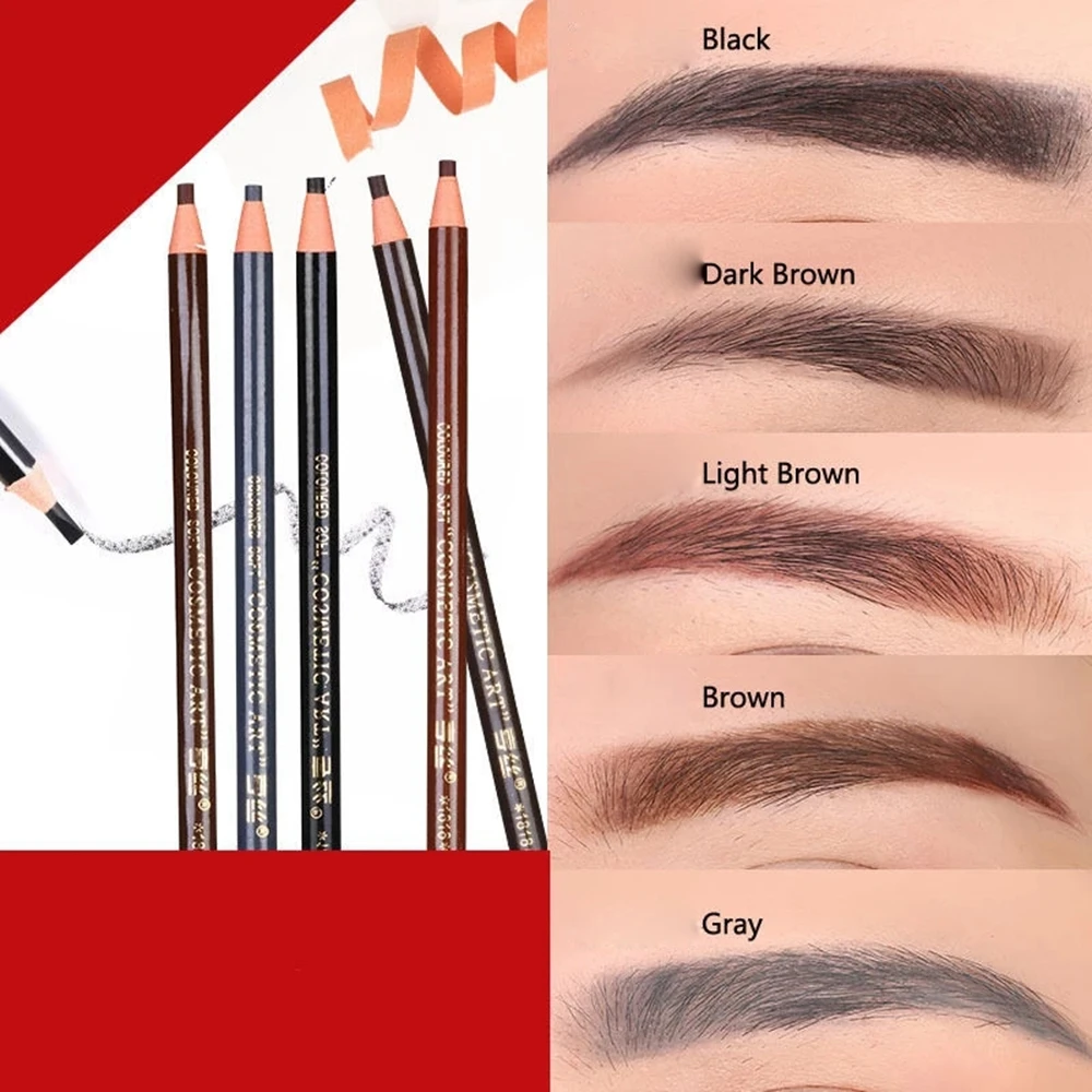 12PCS Microblading Eyebrow Pen Waterproof Permanent Makeup Eyebrow Pencil Positioning Lip Eyebrow Makeup Tools for Tattoo Beauty