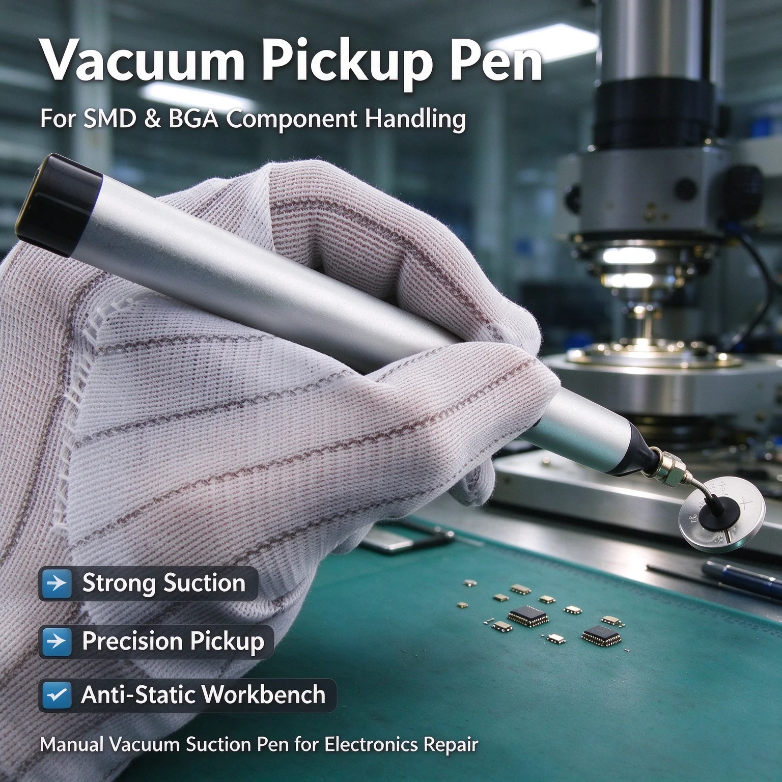 Brand New Vacuum Sucking Pen FFQ 939 SMD SMT BGA Soldering Rework Hand Parts Pencil IC Easy Pick Up Tools