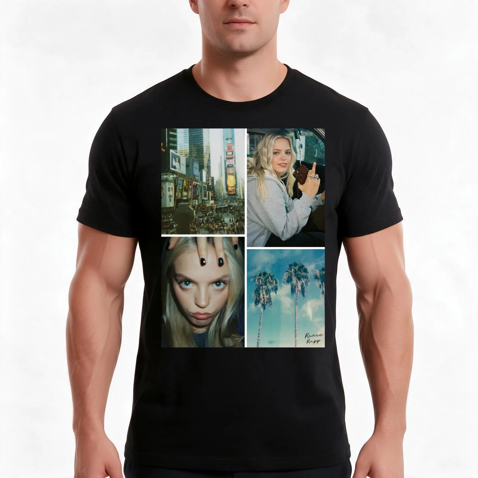 Renee Rapp T-Shirt, Summer Casual Cotton Tee, Oversized Streetwear Tops, Vintage Graphic Print, Loose Fit Short Sleeve
