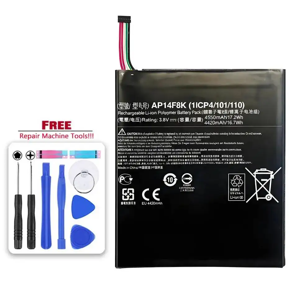 

Аккумулятор AP14F8K емкостью 4550 мАч для питания планшета Acer Iconia Tab A1 850, B1 810