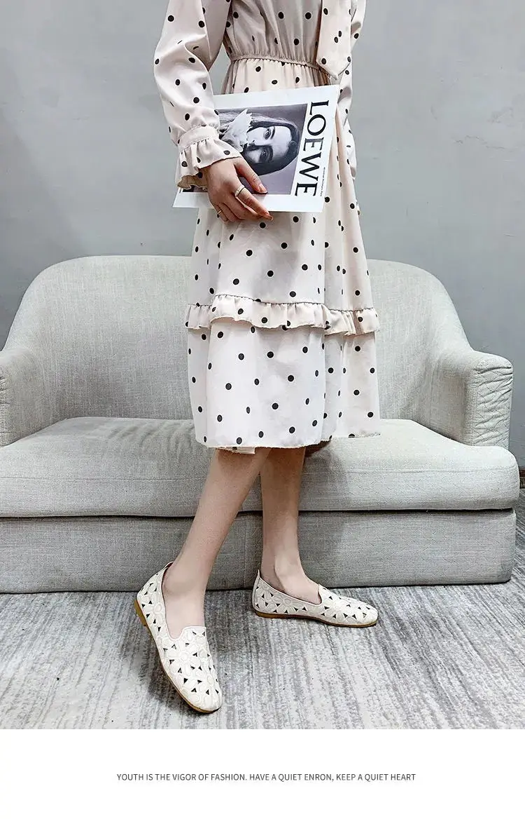 Size 35-42 Square Toe Summer Shoes for Women Embroidery Designer Shoes Soft Slipon Loafers Moccasin Leisure Women's Ballet Flats