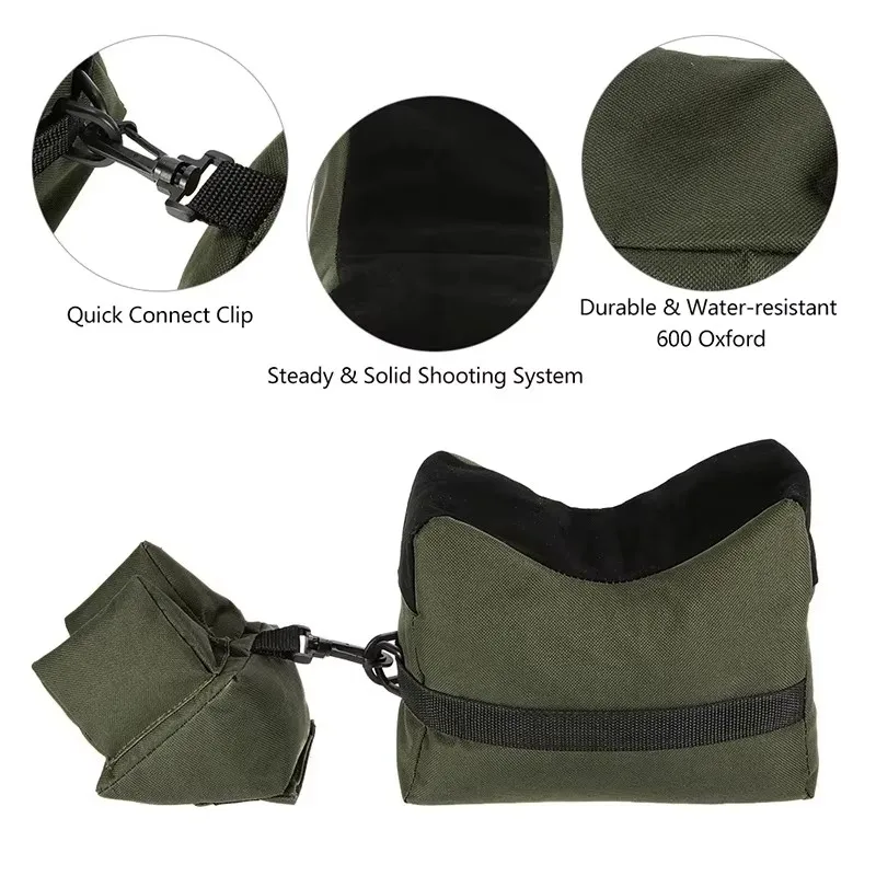 Sac de support de fusil avant et arrière de camping, sac de sable sans sable, support de cible de tir de tireur d'élite militaire, accessoires de odorde chasse