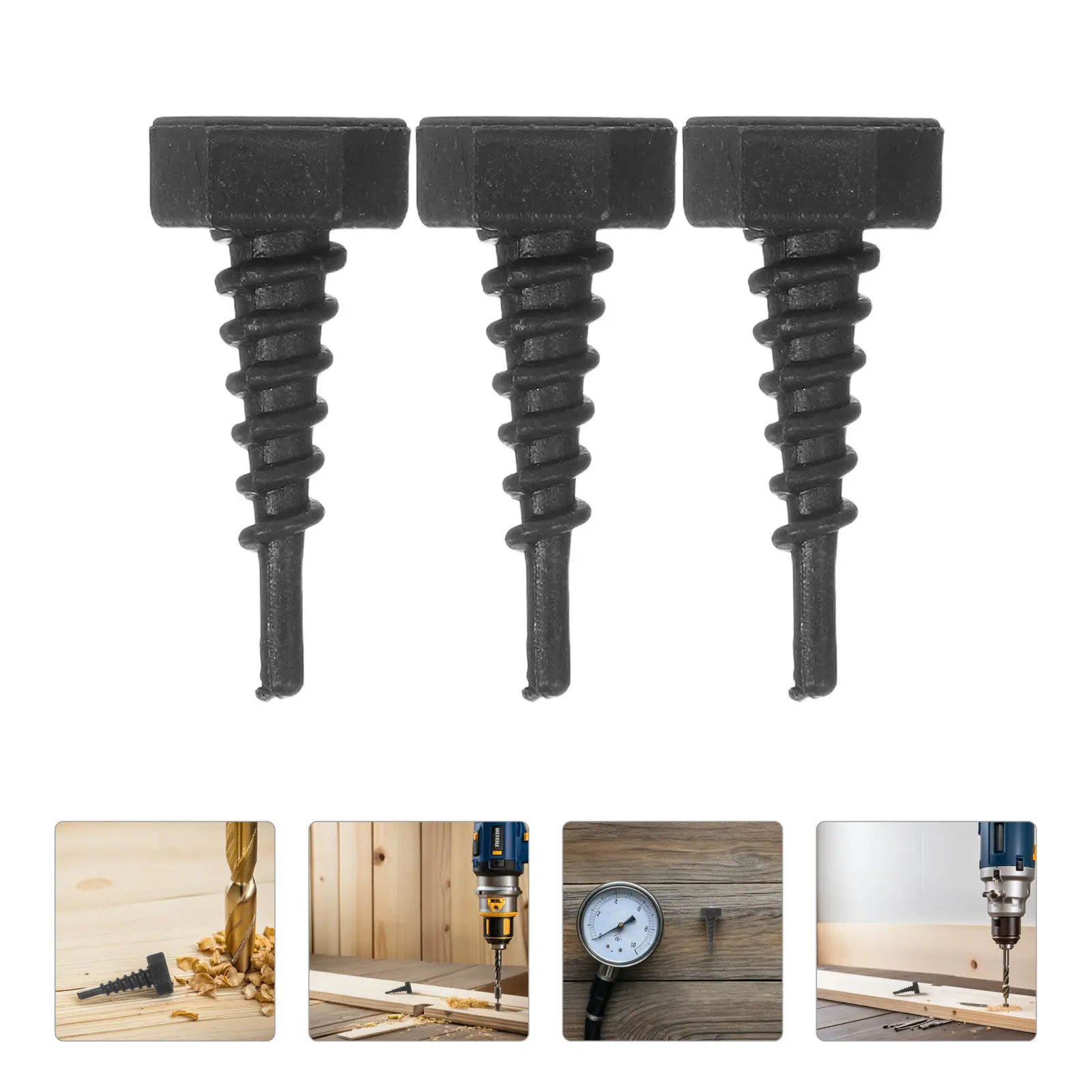 100pcs Plastic Black Root Fixing Screws – Universal Plant Root Trainer for Garden Nursery & Outdoor Growing