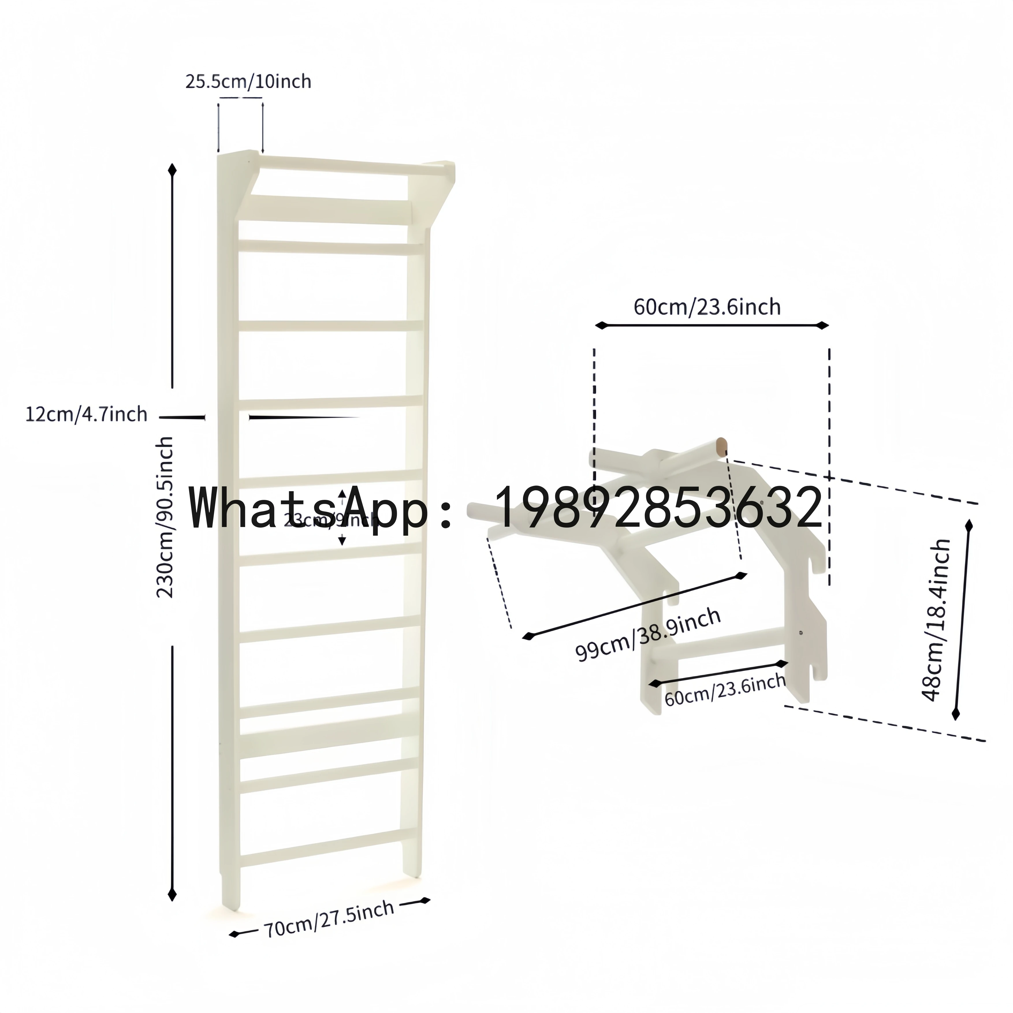 XL Home Rib Wood Frame Multi-Functional Training Single and Double Bar Pull-Up