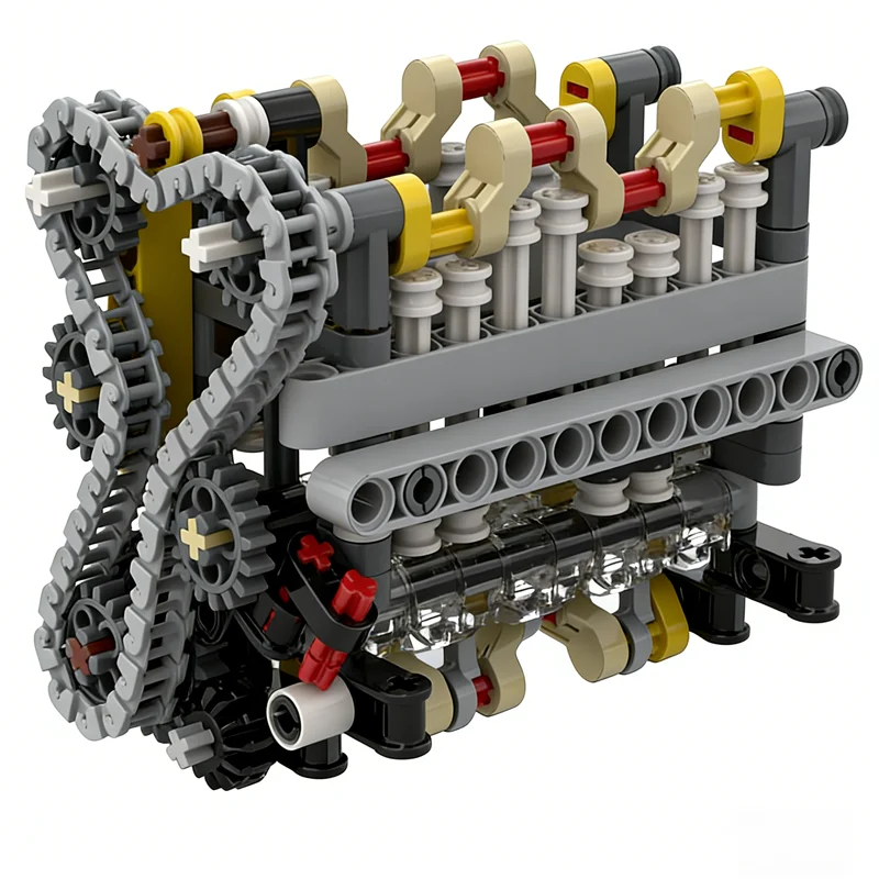 202 pezzi MOC albero a camme motore modello tecnico blocchi di costruzione giocattoli da costruzione idea regalo di Natale creativa mattoni educativi
