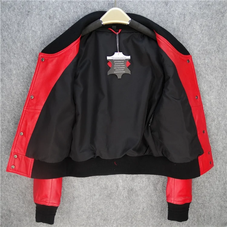 2023年新作 レディース スリムフィット ニュージーランド産シープスキンレザー ジャケット オルト ベースボール スレ コート アシンメトリー ロング スリーブ 通勤 スレ