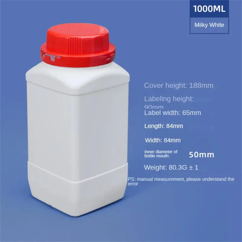 1pc Empty Plastic Bottles 250ML/500ML/1L Liquid Chemical Reagents HDPE Container Cosmetic Food Grade Pesticide Storage Bottles