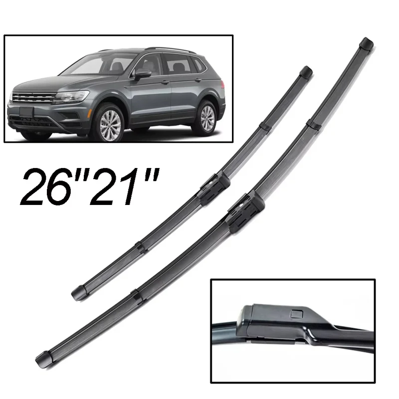 

Car Front Window Windshield Windscreen Wiper Blades Set For VW Tiguan MK2 2017 2018 2019 2020