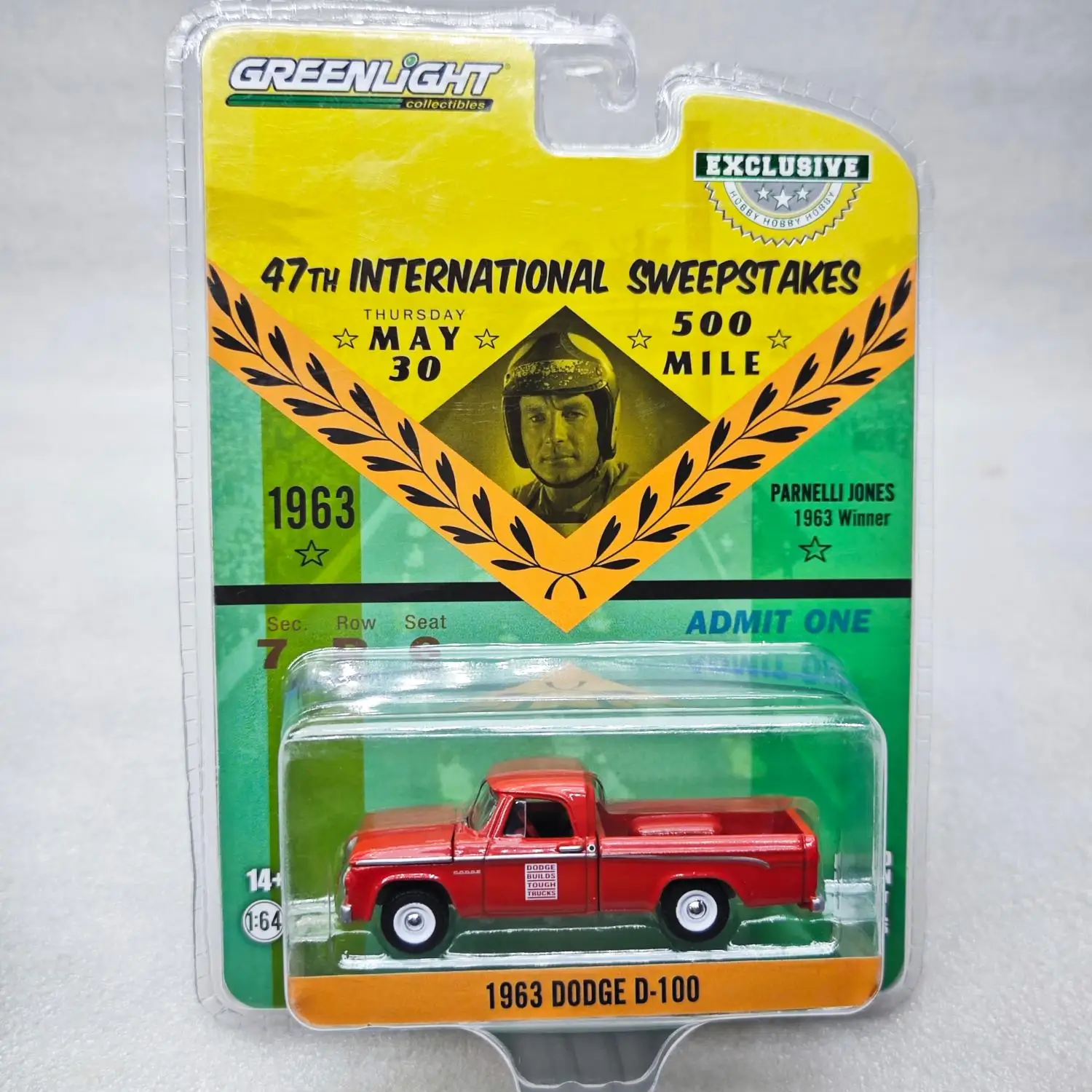 

GreenLight 1:64 1963 Dodge D-100 Pickup Alloy Diecast Car Model Mini Car Toy Children's Gift