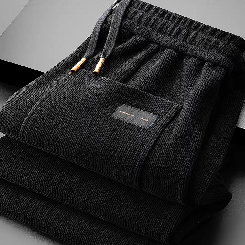 

Мужские вельветовые теплые повседневные брюки Thiened, осень-зима Faion Street Sle, прямые брюки из полиэфирного волокна, небрендовые брюки для отдыха...