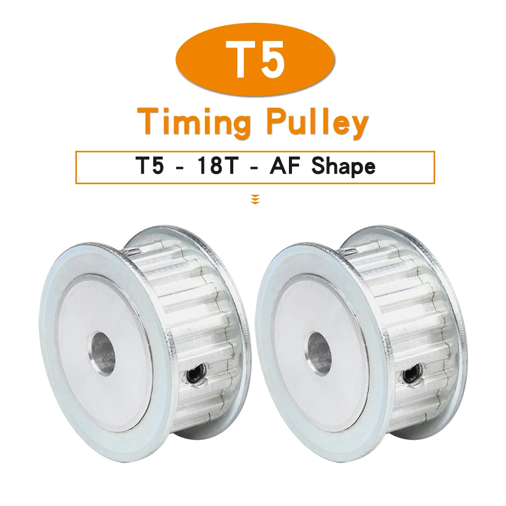 Belt Pulley T5-18T Bore Size 5/6/6.35/7/8/10/12/14/15/16/17 mm Toothed Pulley Teeth Pitch 5mm For T5 Width 10/15 mm Timing Belt