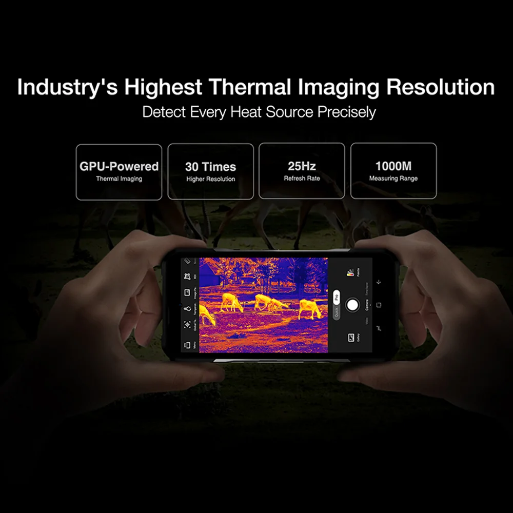 DOOGEE-Smartphone V20 Pro à imagerie thermique 5G, téléphone portable, 12 Go, 256 Go, 6.43, écran 2K, appareil photo 64MP, 6000mAh, charge 33W, mobile