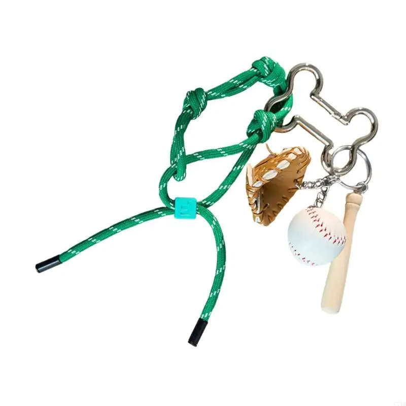 Fashionable Baseball Accessory Lightweight Hanging Bag Pendant Simple Keychain Sporty Accessory for Backpacks C71A
