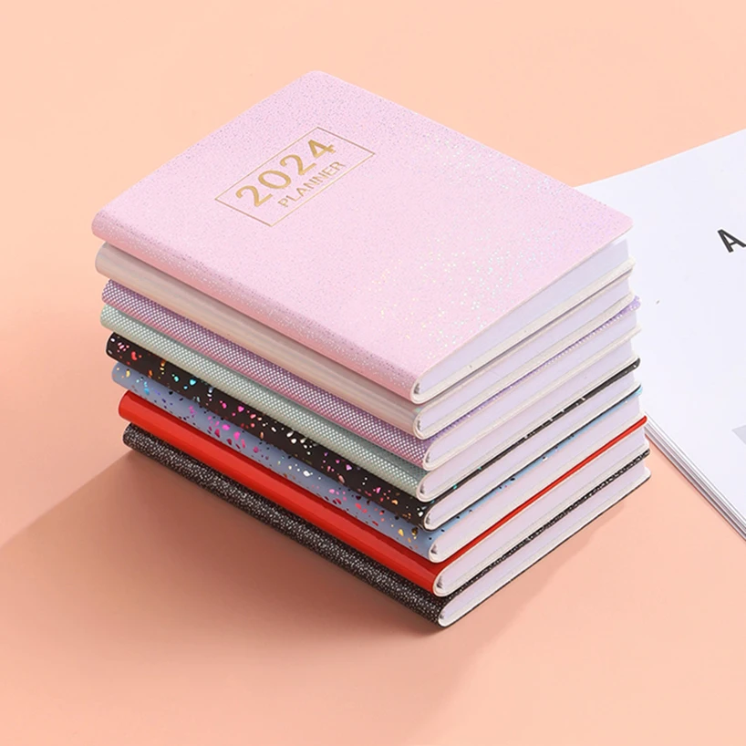 Mini Notebook Planner Agenda 2024 Caderno To Do List Journal Laser Notebooks Diary Weekly Planner Libretas Stationery Note Book