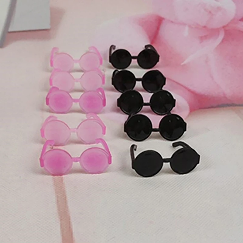 

5PCS Dollhouse Fashion Princess Doll Glasses Plastic Eyeglass Suitable For 17/30cm Doll DIY Accessories Children Toys