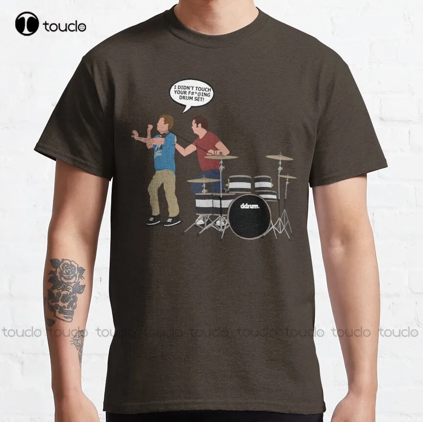 

Step Brothers Drum Set Classic T-Shirt T-Shirt Custom Aldult Teen Unisex Digital Printing Tee Shirt Xs-5Xl Classic Tshirt