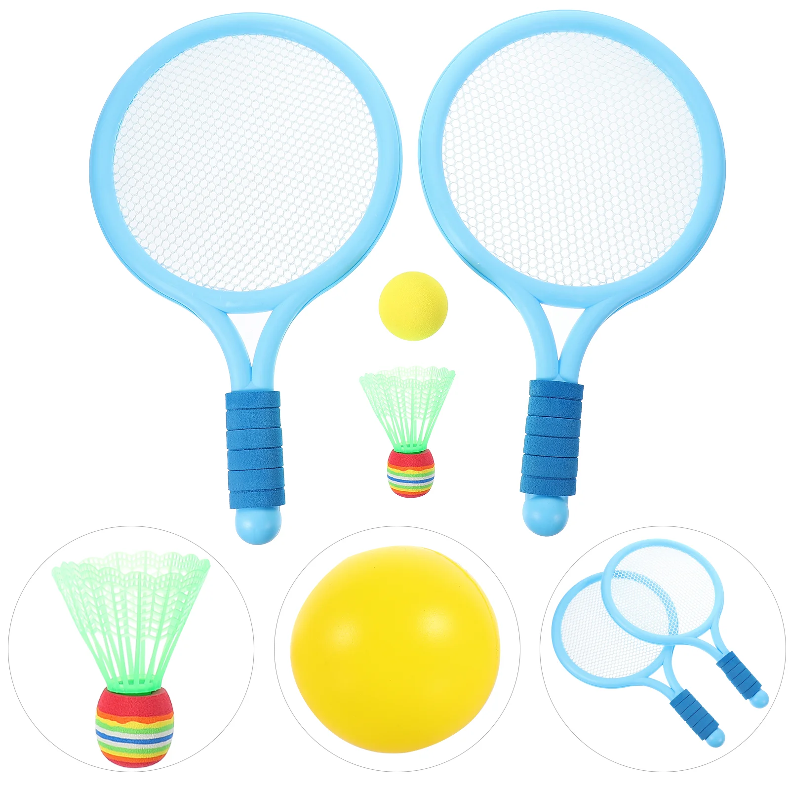 

2 Pcs Tennis Racket 300g Exchange Badminton Racquet Outdoor Toys for Kids Children Fitness Equipment Sports Baby