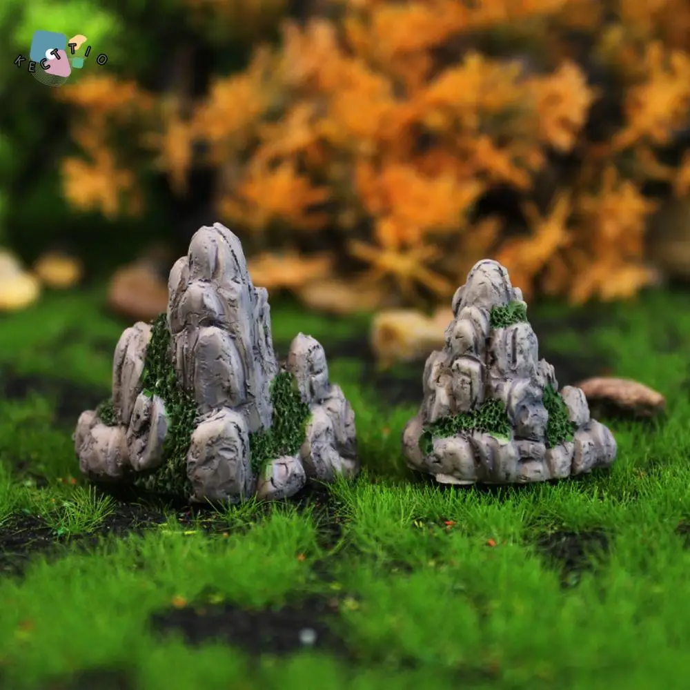 

Resin Crafts Miniature Rockery Ornaments Simulation Mini Fake Mountain Realistic DIY Mountain Stone Statue Home Decoration