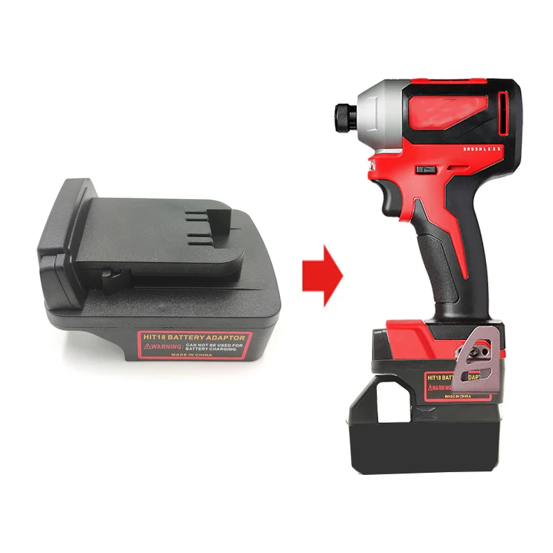 For Hitachi Battery Adapter For Hikoki 18V Flat Push Lithium Battery Converted To For Milwaukee M&18 18V Tool Adapter Parts